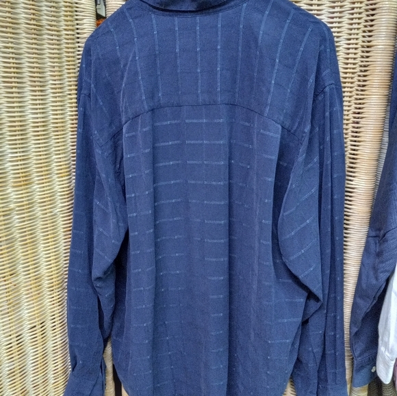 John Henry Shirt Blue Windowpanel, ULTRA FEEL Size XL/54 - Picture 2 of 8